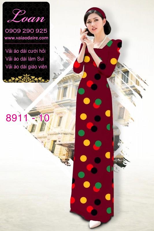 Vải áo dài chấm bi
