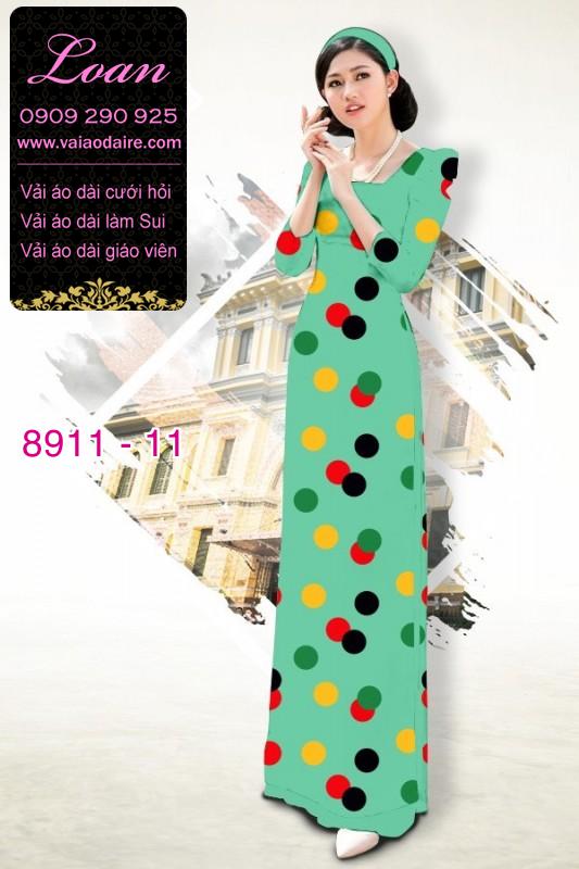 Vải áo dài chấm bi
