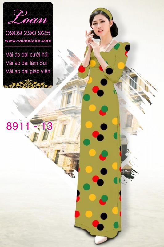 Vải áo dài chấm bi