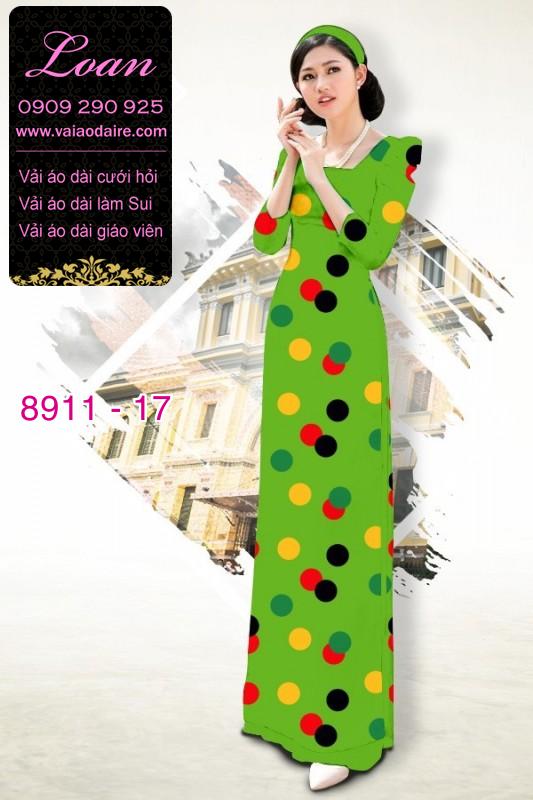 Vải áo dài chấm bi