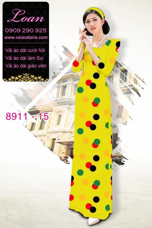 Vải áo dài chấm bi
