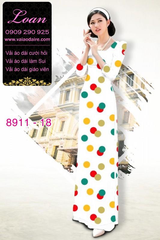 Vải áo dài chấm bi