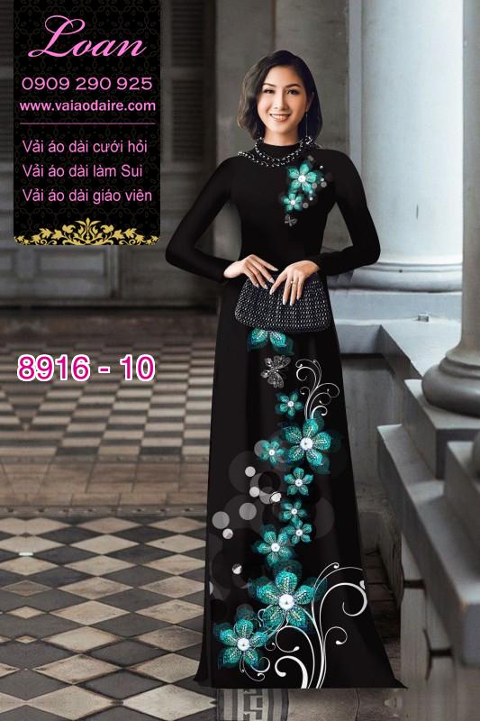 Vải áo dài hoa 3D