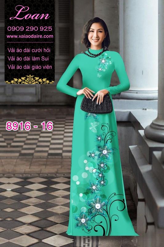 Vải áo dài hoa 3D