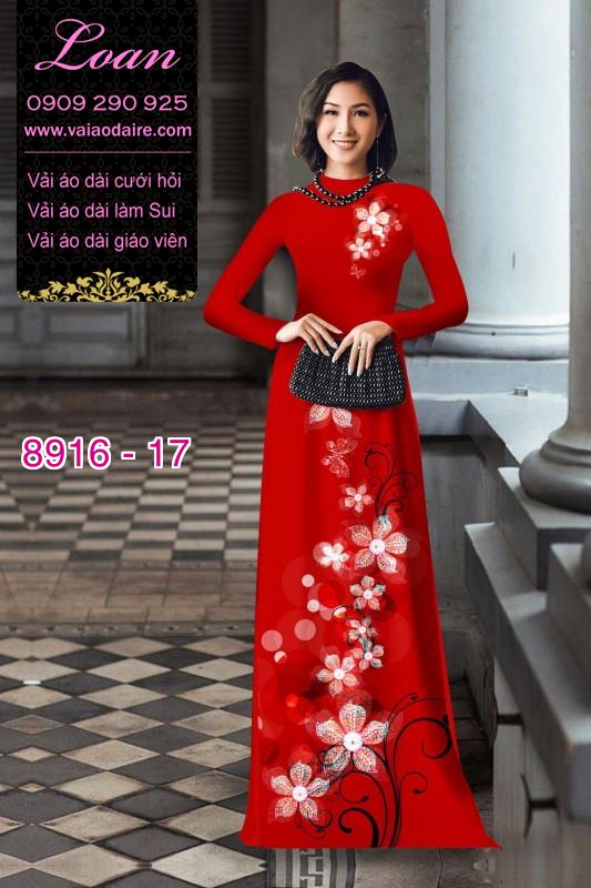 Vải áo dài hoa 3D