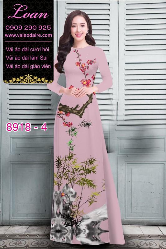 Vải áo dài hoa nhí