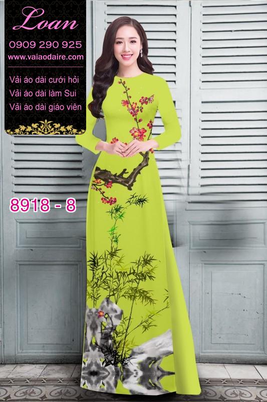 Vải áo dài hoa nhí