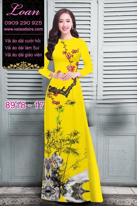Vải áo dài hoa nhí