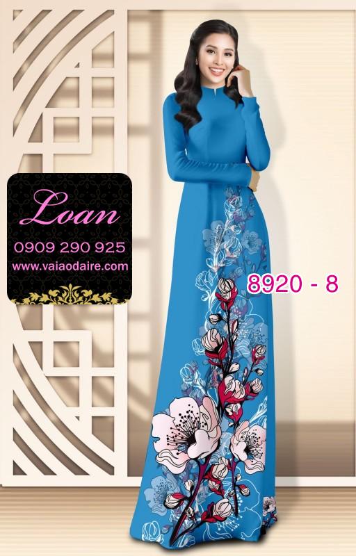 Vải áo dài hoa 3D
