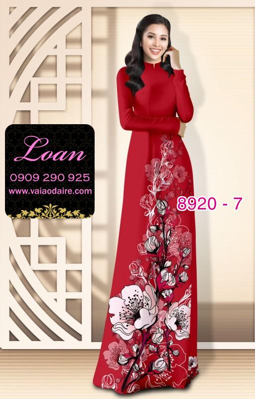 Vải áo dài hoa 3D