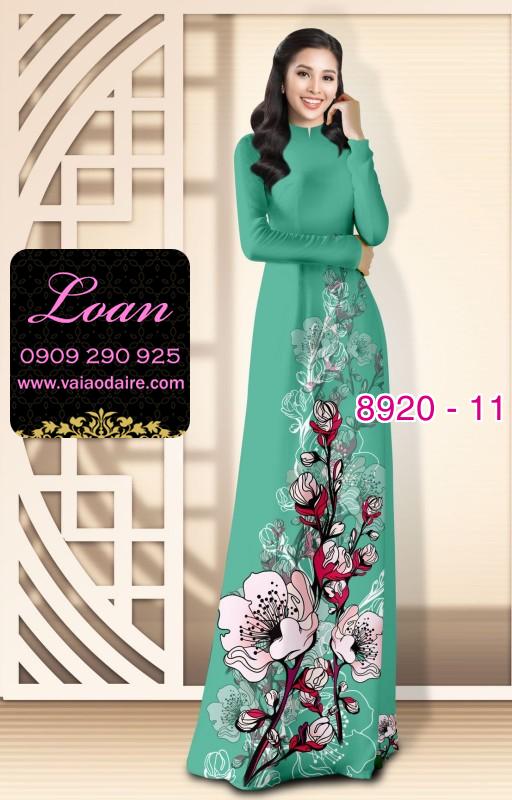 Vải áo dài hoa 3D