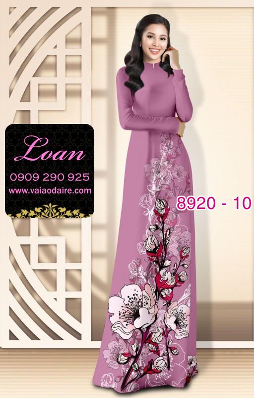 Vải áo dài hoa 3D