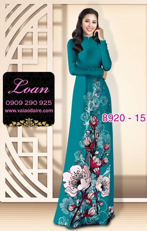 Vải áo dài hoa 3D