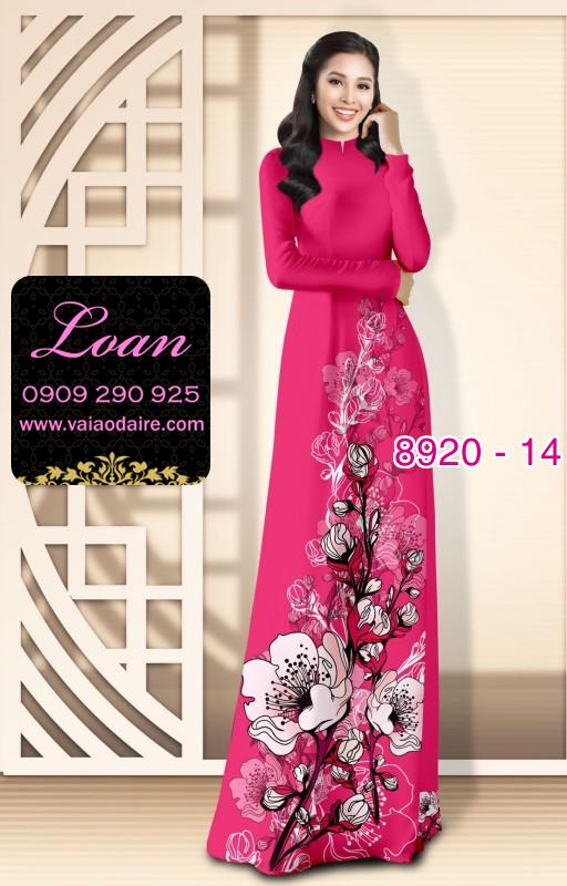 Vải áo dài hoa 3D