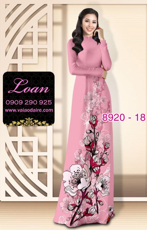 Vải áo dài hoa 3D