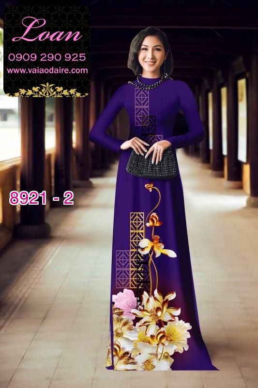 Vải áo dài hoa 3D