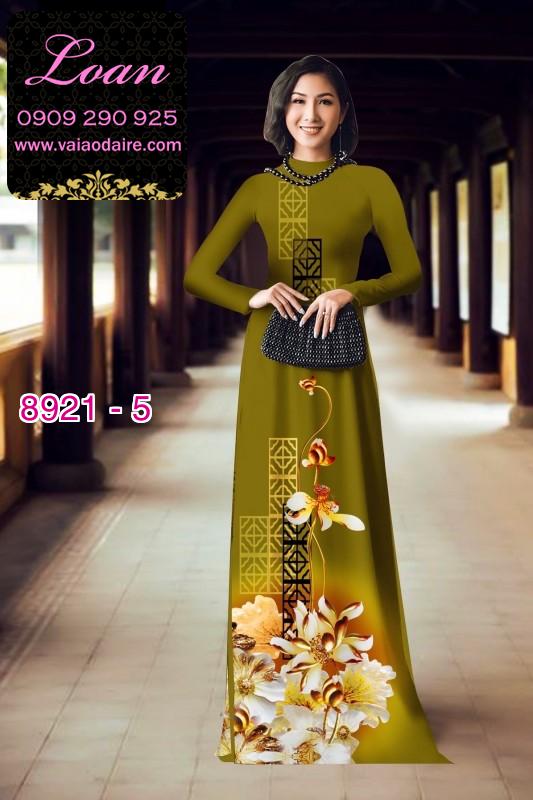 Vải áo dài hoa 3D