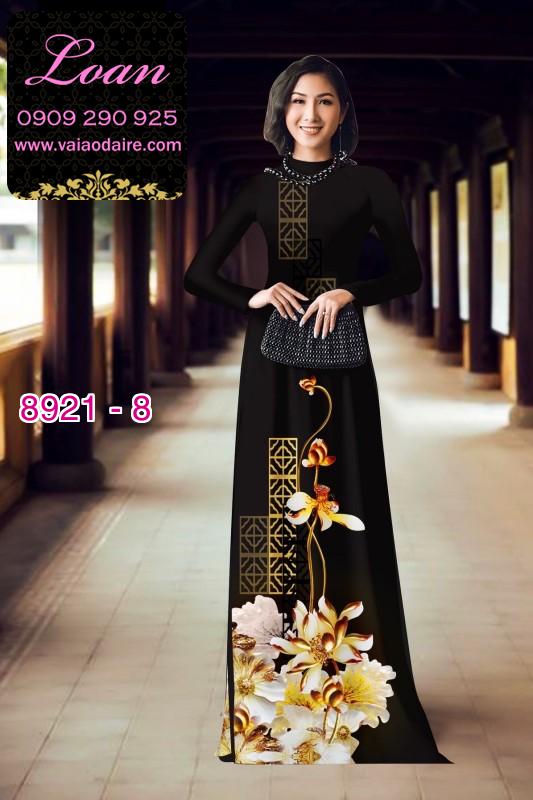 Vải áo dài hoa 3D