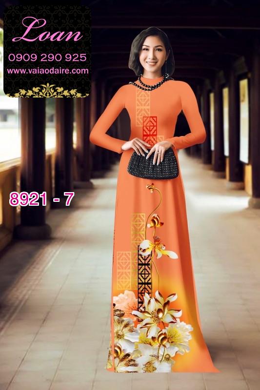 Vải áo dài hoa 3D