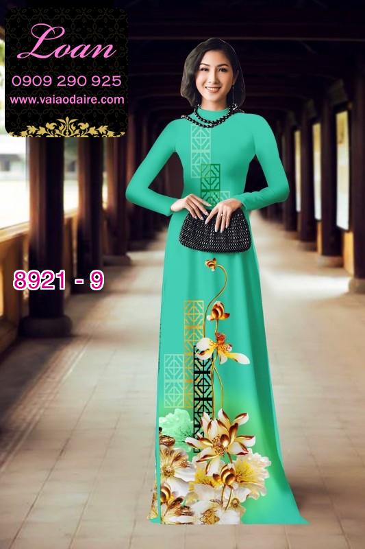 Vải áo dài hoa 3D
