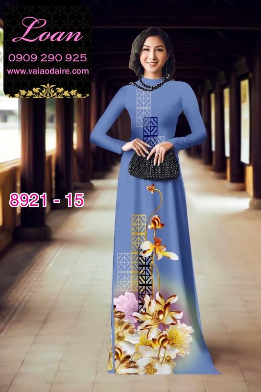 Vải áo dài hoa 3D