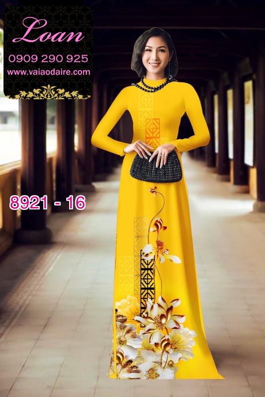 Vải áo dài hoa 3D