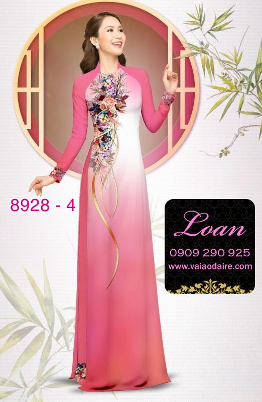 Vải áo dài hoa 3D Vải áo dài hoa 3D