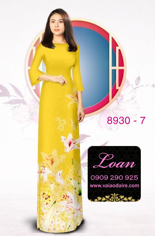Vải áo dài hoa Ly