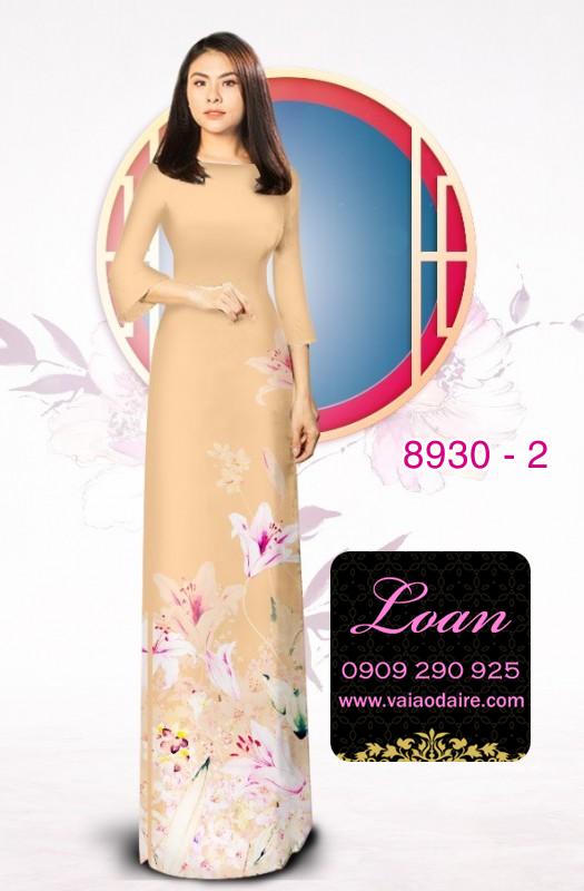 Vải áo dài hoa Ly