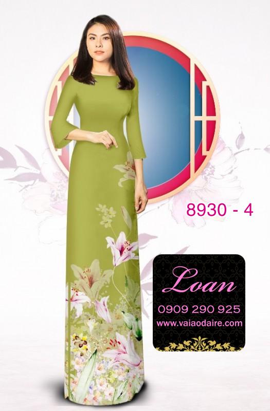 Vải áo dài hoa Ly