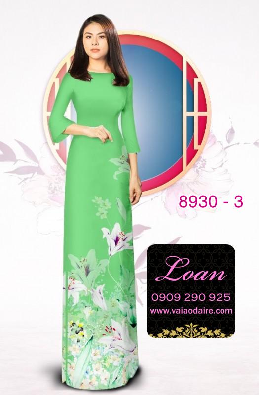 Vải áo dài hoa Ly
