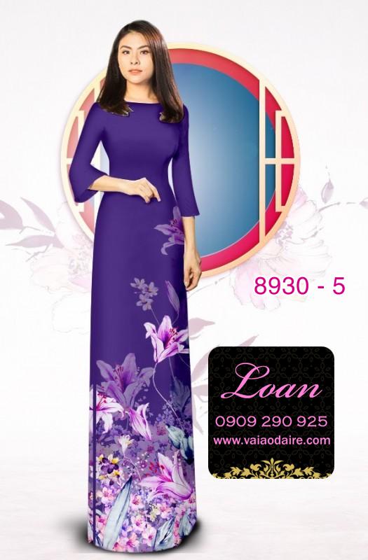 Vải áo dài hoa Ly