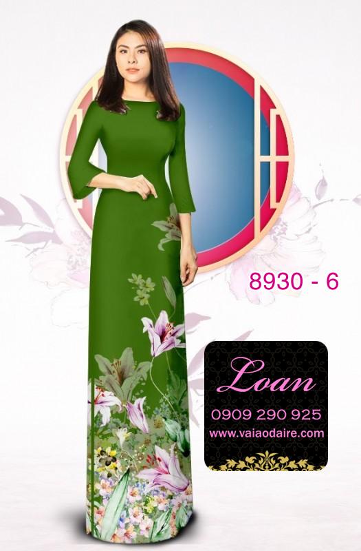 Vải áo dài hoa Ly