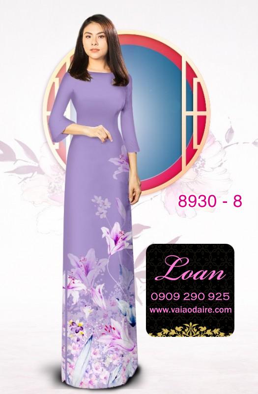 Vải áo dài hoa Ly
