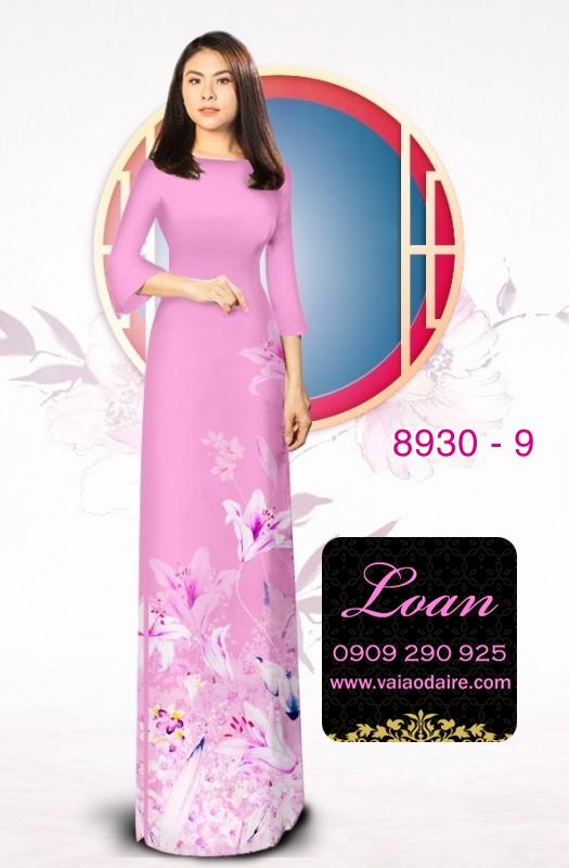 Vải áo dài hoa Ly