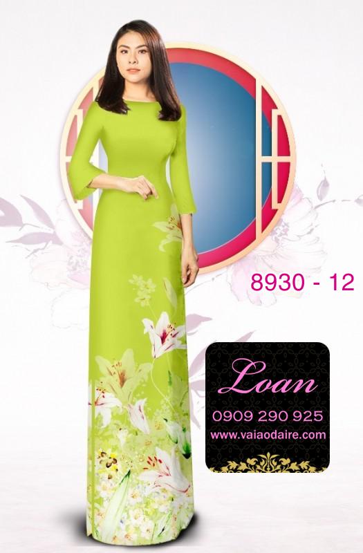 Vải áo dài hoa Ly