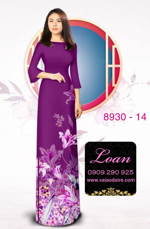 Vải áo dài hoa Ly