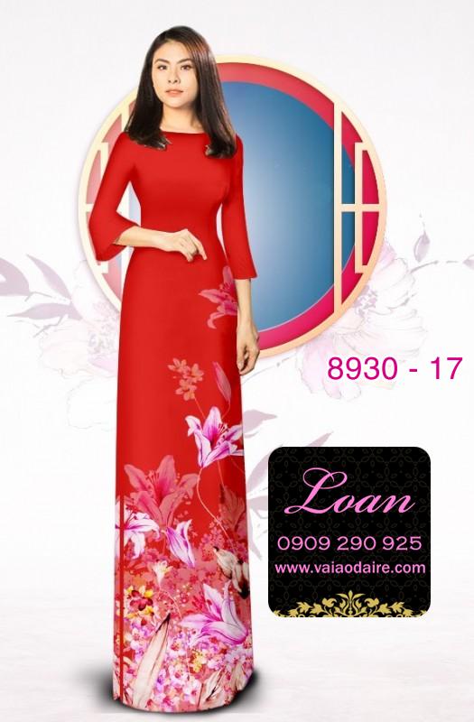 Vải áo dài hoa Ly