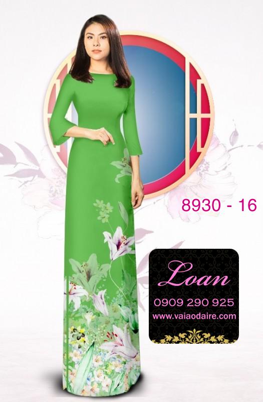 Vải áo dài hoa Ly