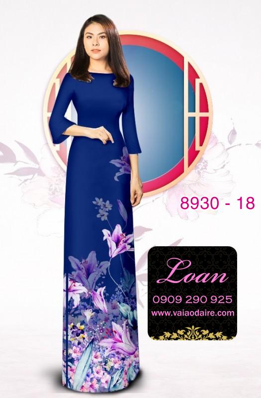 Vải áo dài hoa Ly