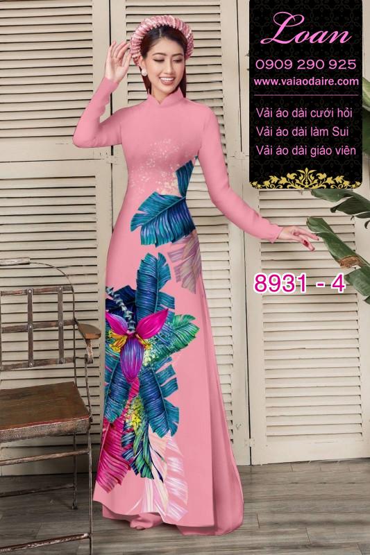 Vải áo dài hoa 3D