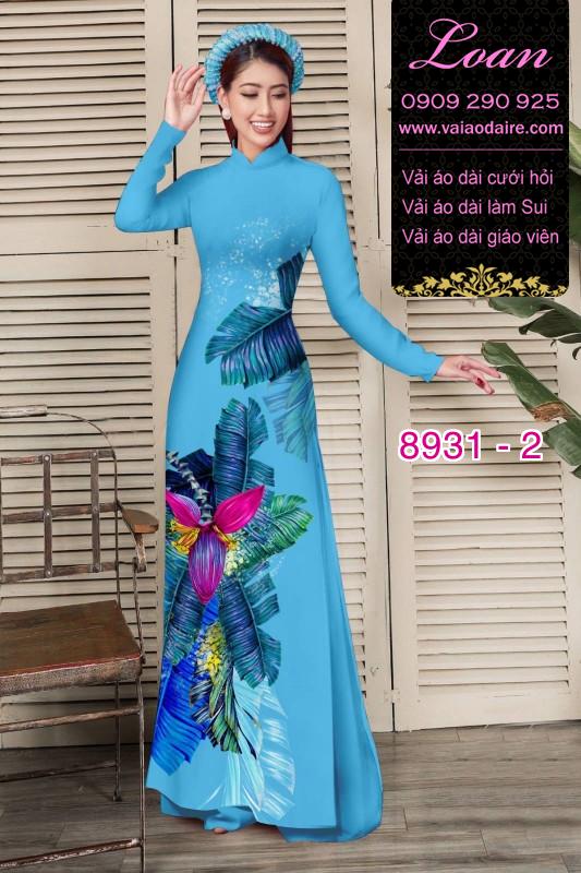 Vải áo dài hoa 3D