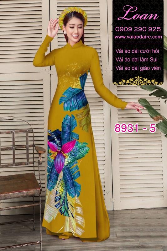 Vải áo dài hoa 3D