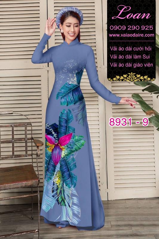 Vải áo dài hoa 3D