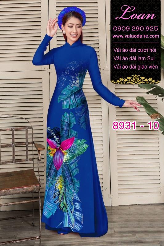 Vải áo dài hoa 3D
