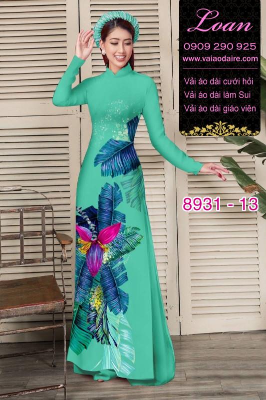 Vải áo dài hoa 3D