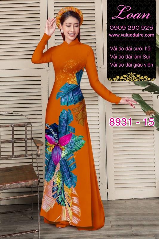 Vải áo dài hoa 3D