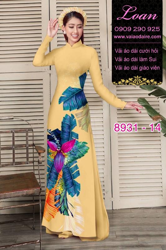 Vải áo dài hoa 3D