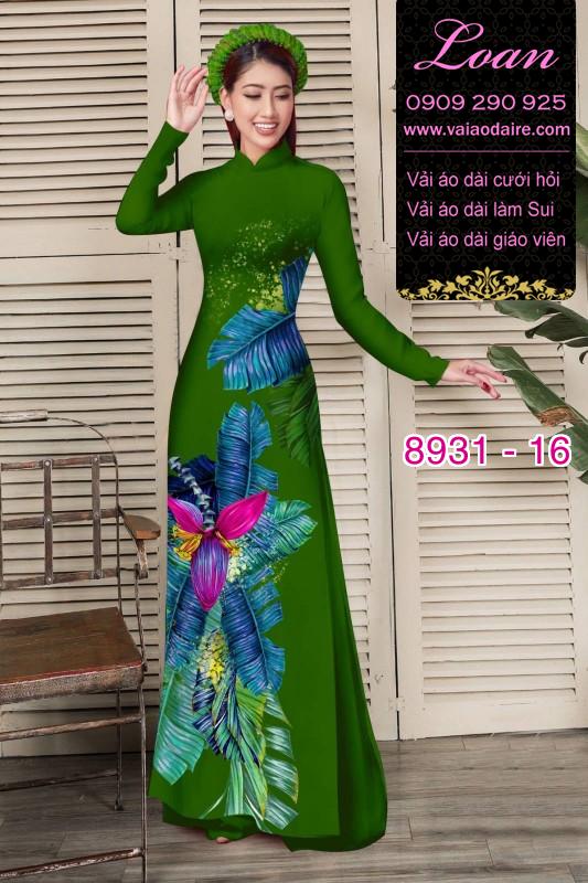Vải áo dài hoa 3D