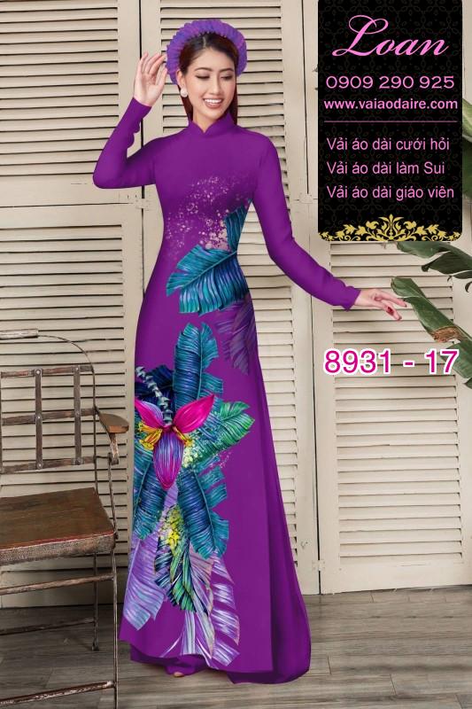 Vải áo dài hoa 3D